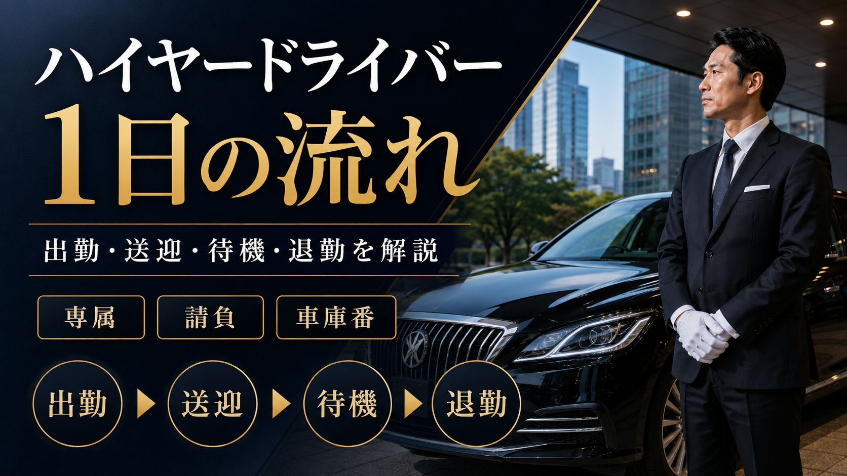 ハイヤードライバーの1日の流れを徹底解説｜専属・請負・車庫番の働き方別に紹介