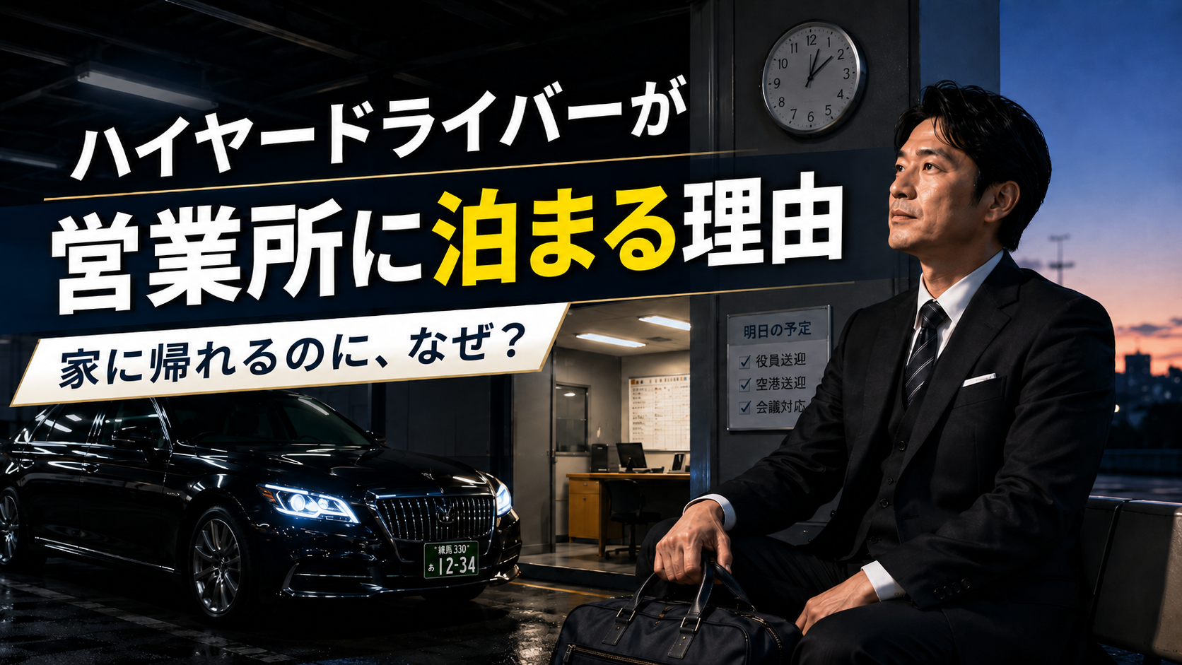 ハイヤードライバーはなぜ営業所に泊まる？家に帰らない理由とメリットを解説