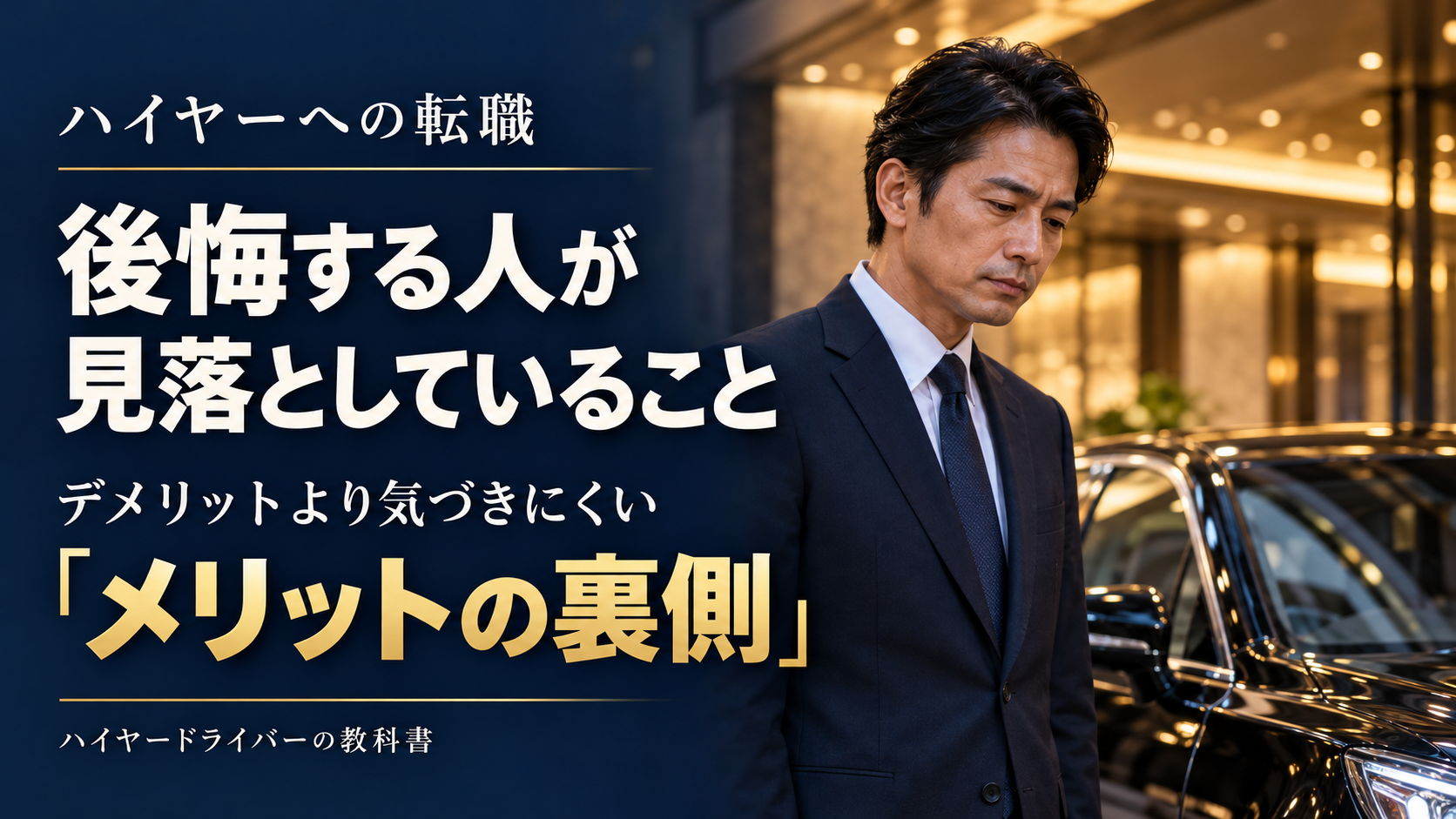 ハイヤーへの転職で後悔する人が見落としていること｜デメリットより気づきにくい「メリットの裏側」