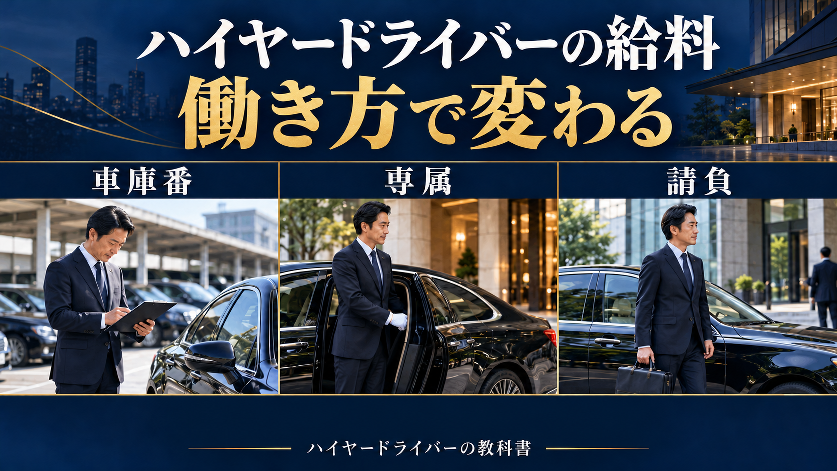 ハイヤードライバーの給料は働き方で変わる｜車庫番・専属・請負を経験して分かった違い